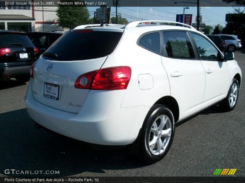Phantom White Pearl / Gray 2008 Nissan Rogue SL AWD