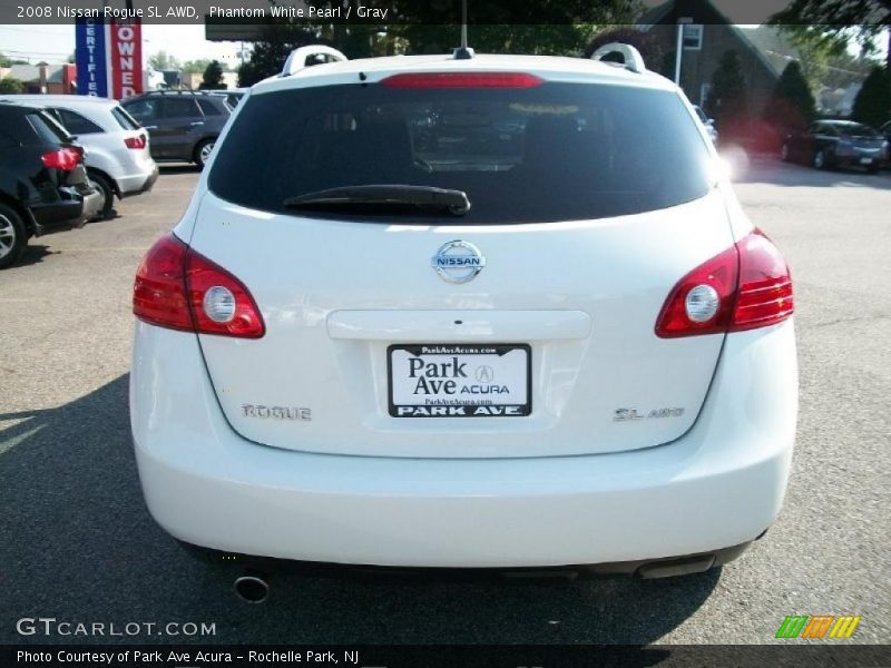 Phantom White Pearl / Gray 2008 Nissan Rogue SL AWD