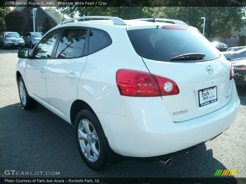 Phantom White Pearl / Gray 2008 Nissan Rogue SL AWD