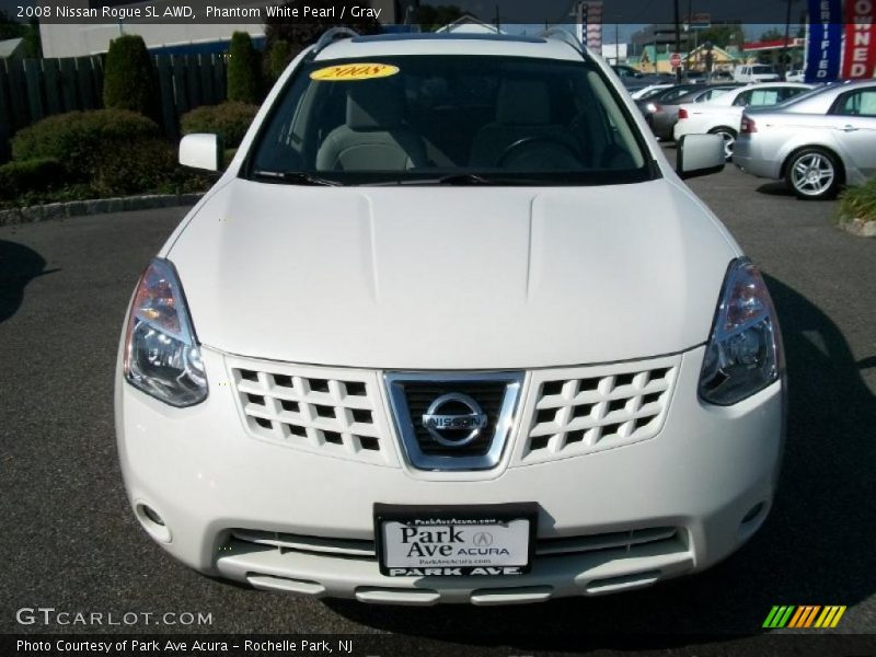 Phantom White Pearl / Gray 2008 Nissan Rogue SL AWD