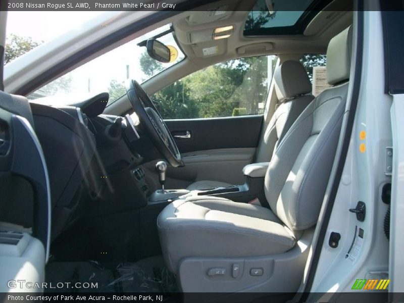 Phantom White Pearl / Gray 2008 Nissan Rogue SL AWD