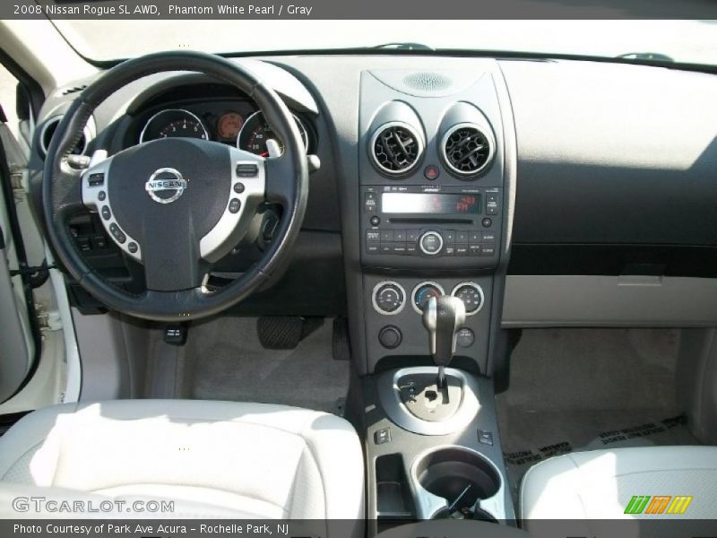 Phantom White Pearl / Gray 2008 Nissan Rogue SL AWD