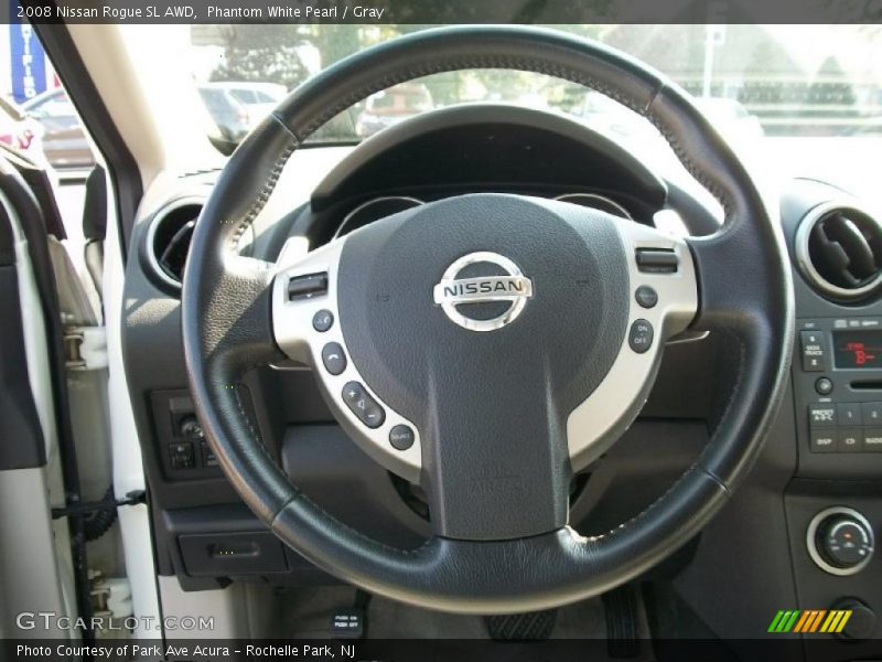 Phantom White Pearl / Gray 2008 Nissan Rogue SL AWD