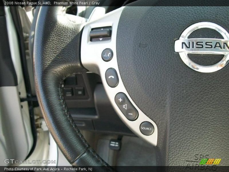 Phantom White Pearl / Gray 2008 Nissan Rogue SL AWD