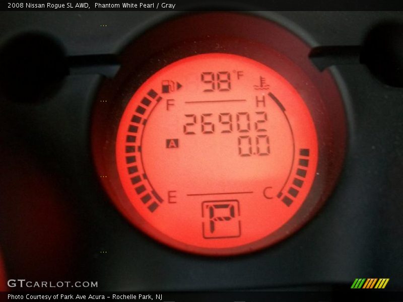 Phantom White Pearl / Gray 2008 Nissan Rogue SL AWD