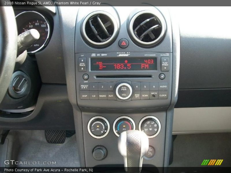 Phantom White Pearl / Gray 2008 Nissan Rogue SL AWD