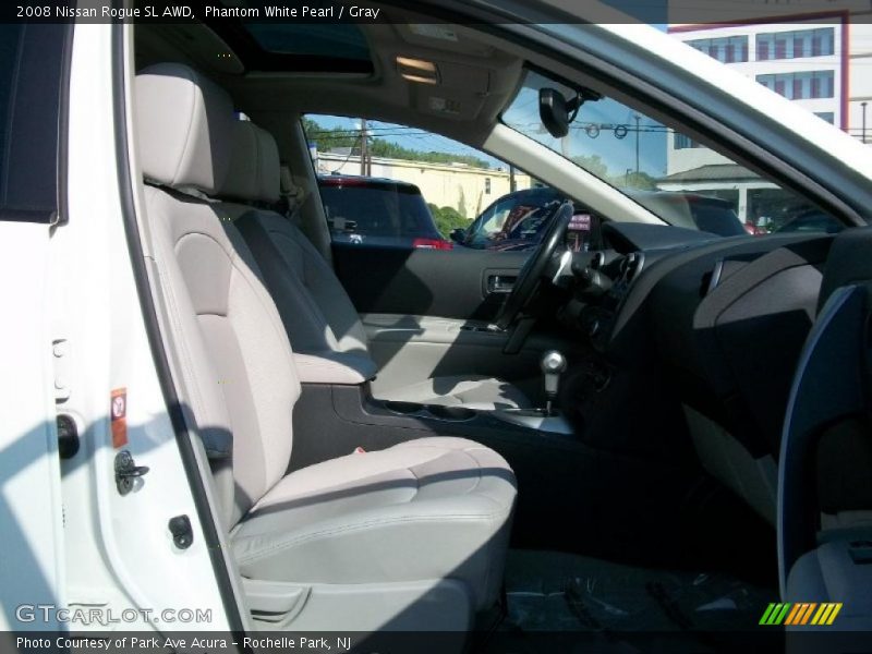 Phantom White Pearl / Gray 2008 Nissan Rogue SL AWD