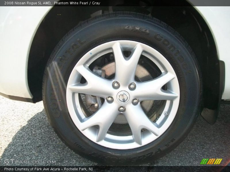 Phantom White Pearl / Gray 2008 Nissan Rogue SL AWD