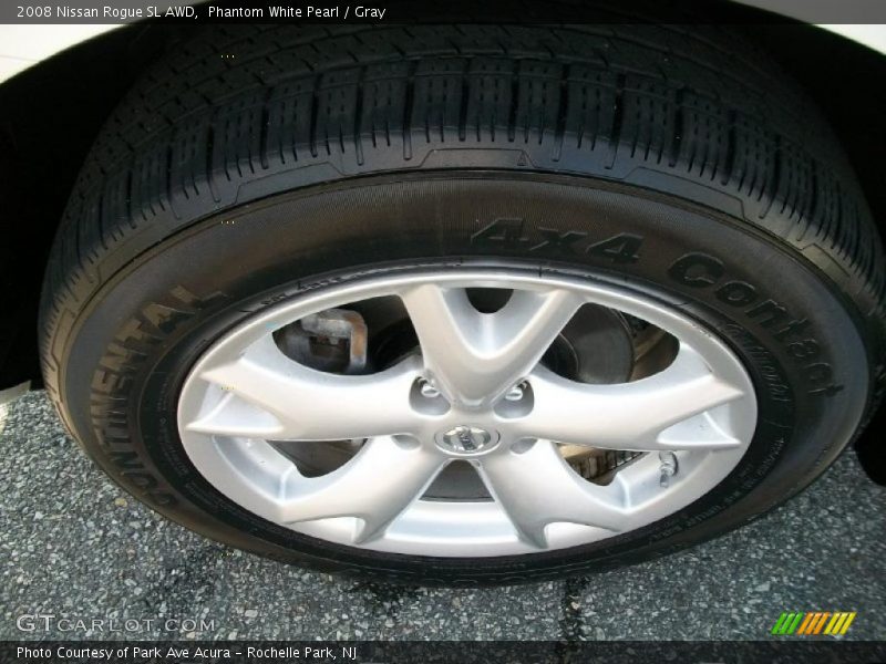 Phantom White Pearl / Gray 2008 Nissan Rogue SL AWD