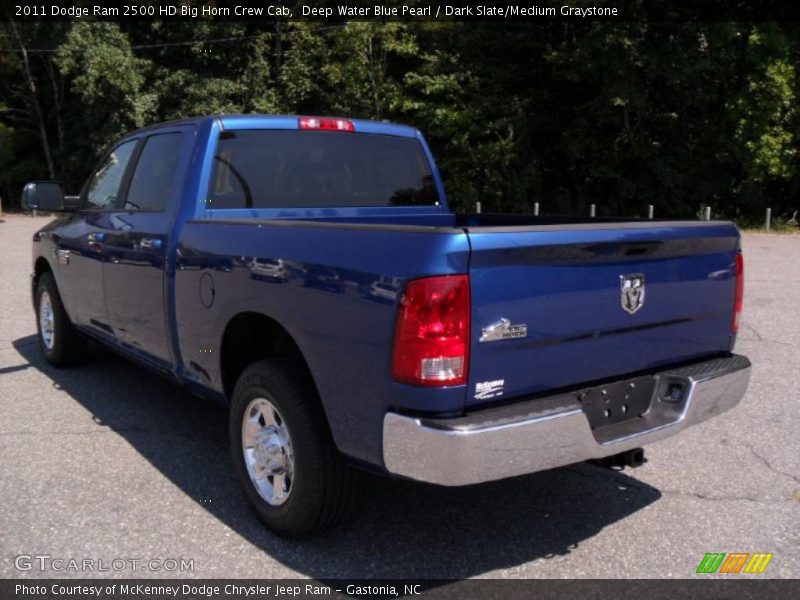 Deep Water Blue Pearl / Dark Slate/Medium Graystone 2011 Dodge Ram 2500 HD Big Horn Crew Cab