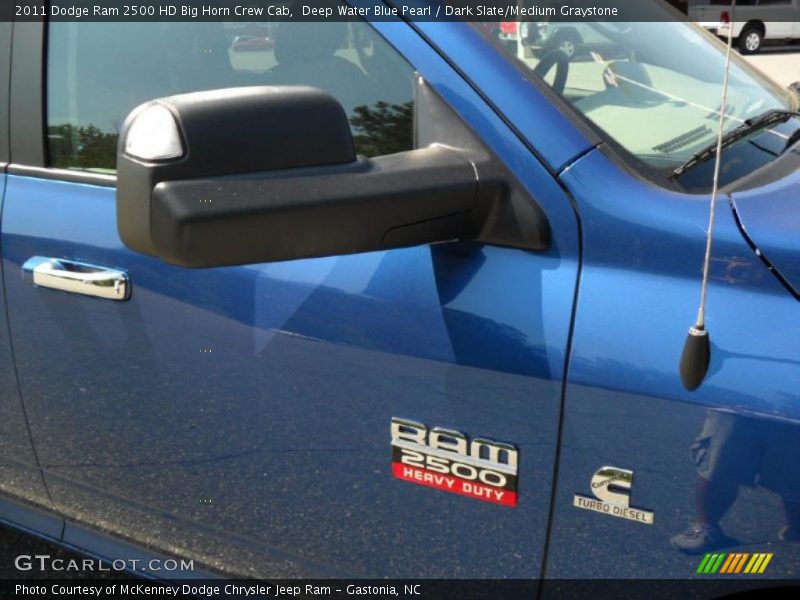Deep Water Blue Pearl / Dark Slate/Medium Graystone 2011 Dodge Ram 2500 HD Big Horn Crew Cab
