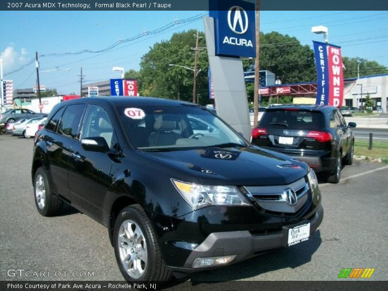Formal Black Pearl / Taupe 2007 Acura MDX Technology