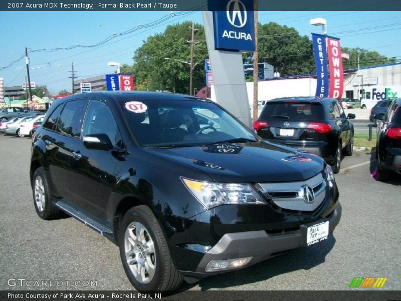 Formal Black Pearl / Taupe 2007 Acura MDX Technology