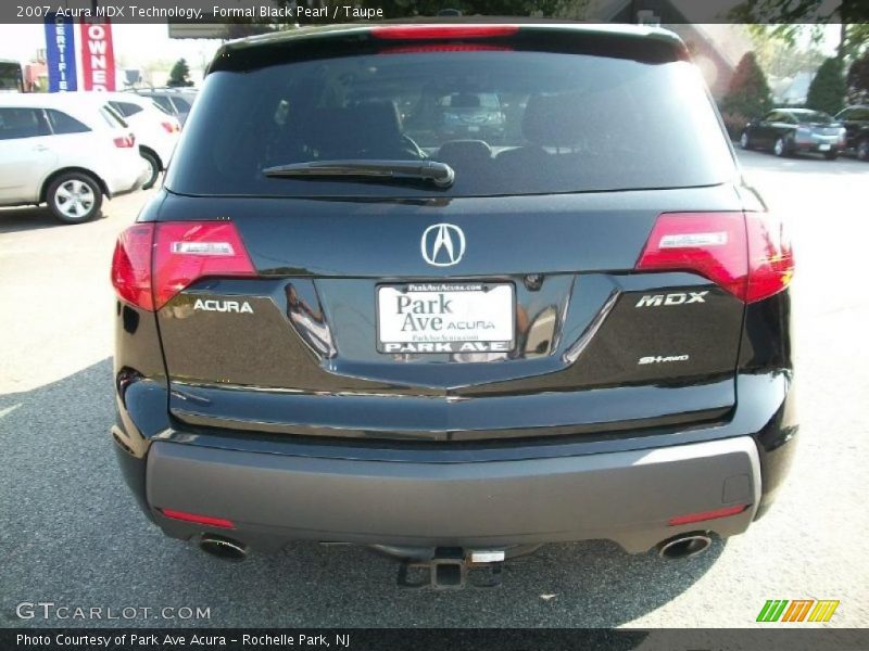 Formal Black Pearl / Taupe 2007 Acura MDX Technology