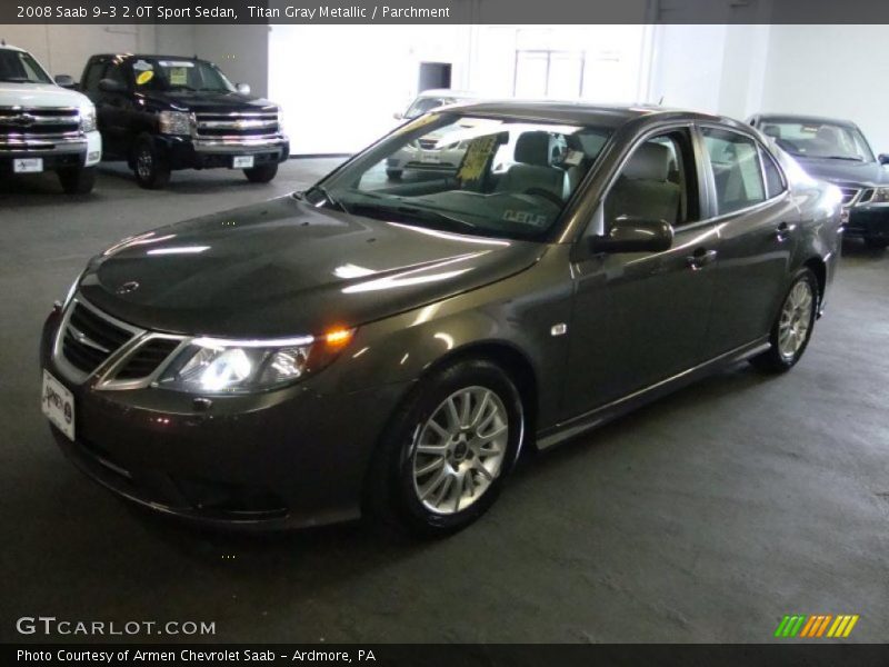 Titan Gray Metallic / Parchment 2008 Saab 9-3 2.0T Sport Sedan