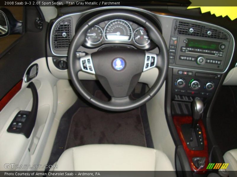 Titan Gray Metallic / Parchment 2008 Saab 9-3 2.0T Sport Sedan