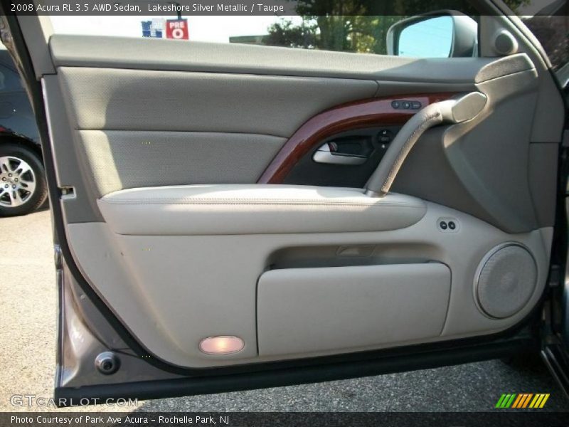 Lakeshore Silver Metallic / Taupe 2008 Acura RL 3.5 AWD Sedan