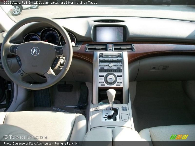 Lakeshore Silver Metallic / Taupe 2008 Acura RL 3.5 AWD Sedan