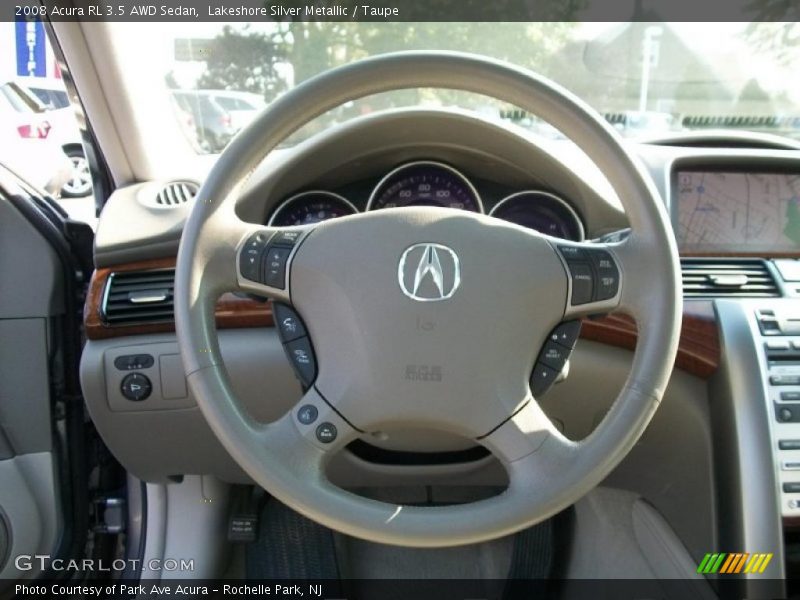 Lakeshore Silver Metallic / Taupe 2008 Acura RL 3.5 AWD Sedan