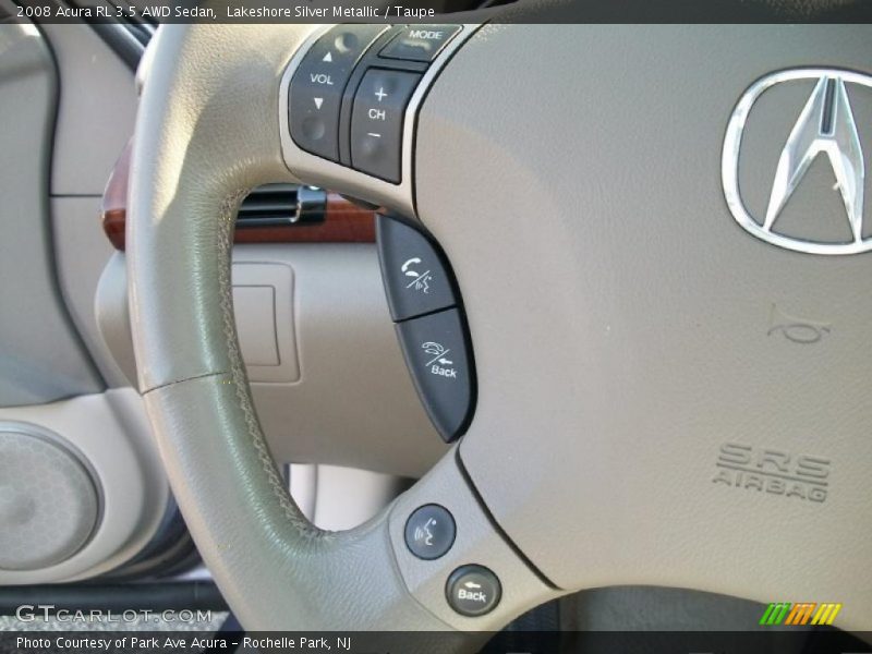 Lakeshore Silver Metallic / Taupe 2008 Acura RL 3.5 AWD Sedan