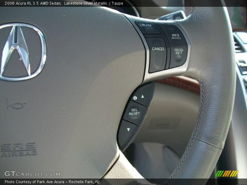 Lakeshore Silver Metallic / Taupe 2008 Acura RL 3.5 AWD Sedan