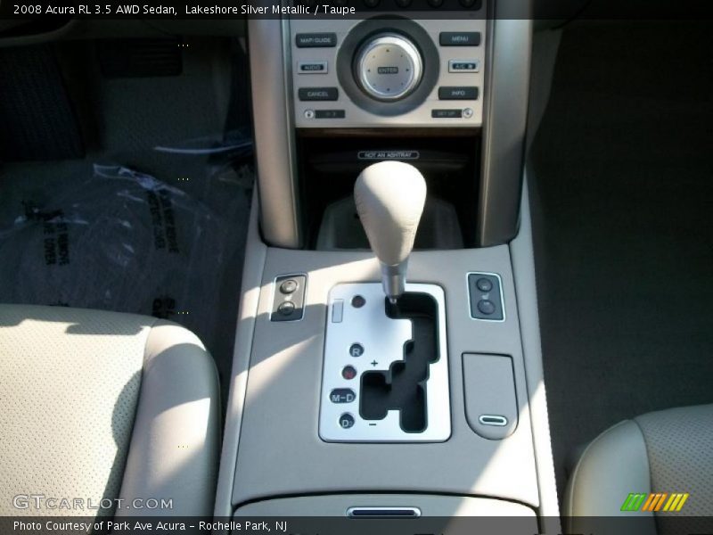 Lakeshore Silver Metallic / Taupe 2008 Acura RL 3.5 AWD Sedan