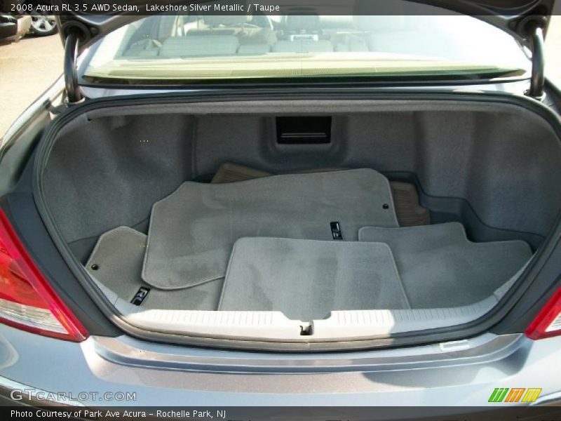 Lakeshore Silver Metallic / Taupe 2008 Acura RL 3.5 AWD Sedan