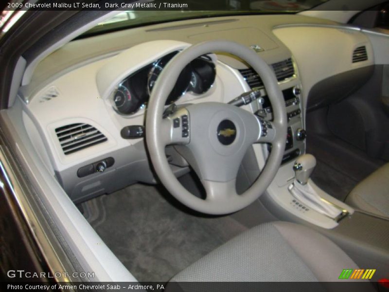Dark Gray Metallic / Titanium 2009 Chevrolet Malibu LT Sedan