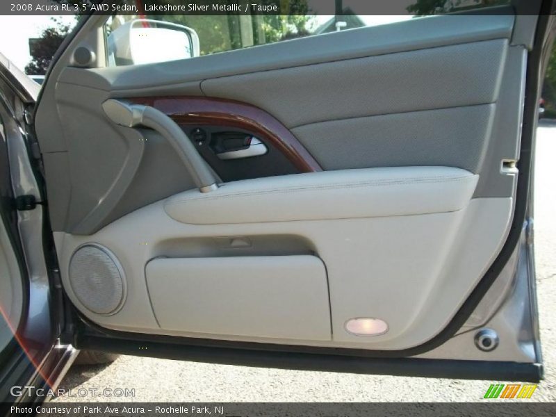 Lakeshore Silver Metallic / Taupe 2008 Acura RL 3.5 AWD Sedan