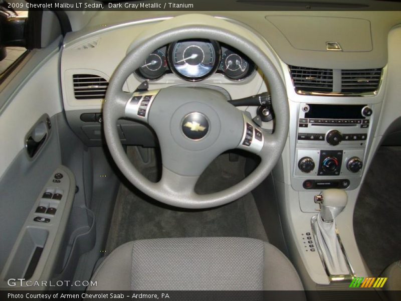 Dark Gray Metallic / Titanium 2009 Chevrolet Malibu LT Sedan