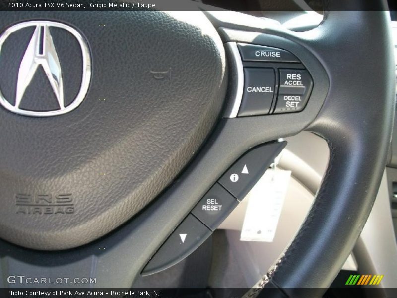 Grigio Metallic / Taupe 2010 Acura TSX V6 Sedan