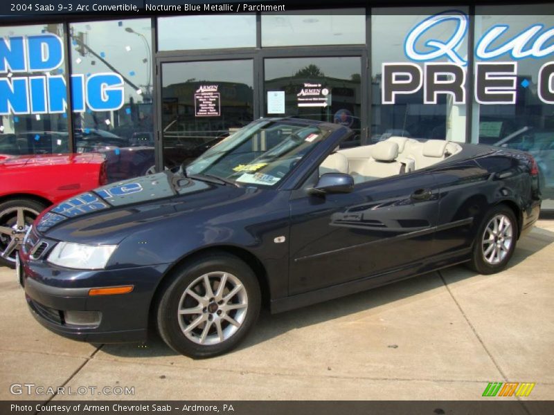 Nocturne Blue Metallic / Parchment 2004 Saab 9-3 Arc Convertible