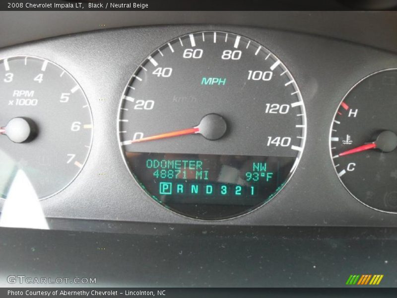 Black / Neutral Beige 2008 Chevrolet Impala LT