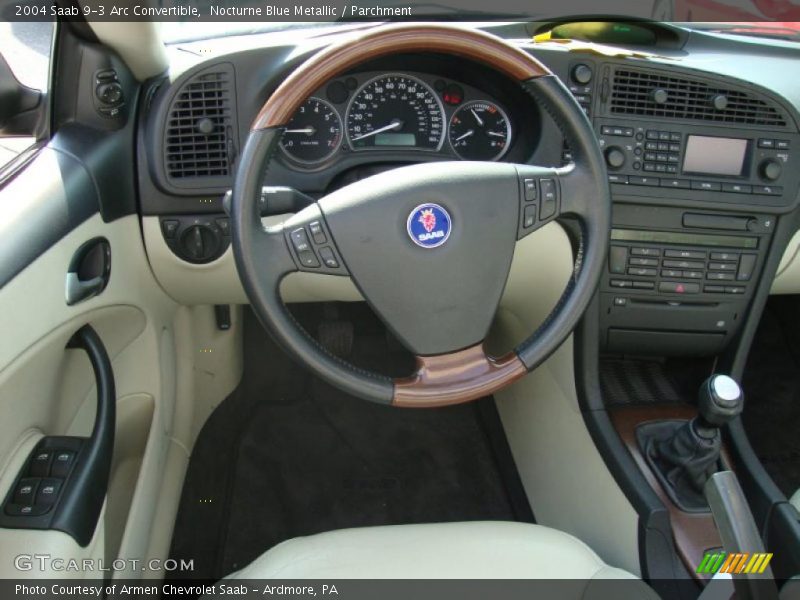 Nocturne Blue Metallic / Parchment 2004 Saab 9-3 Arc Convertible