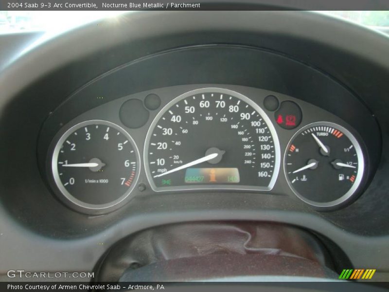 Nocturne Blue Metallic / Parchment 2004 Saab 9-3 Arc Convertible