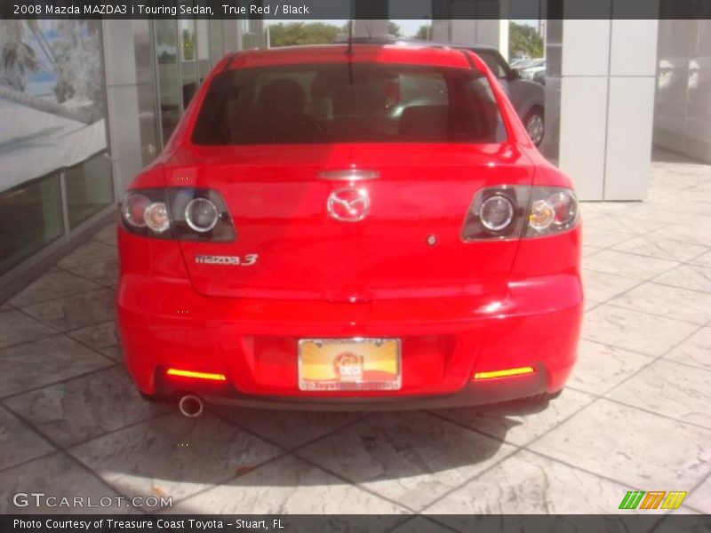 True Red / Black 2008 Mazda MAZDA3 i Touring Sedan