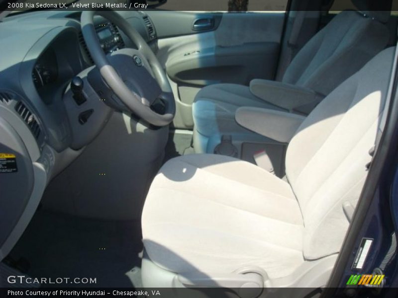 Velvet Blue Metallic / Gray 2008 Kia Sedona LX
