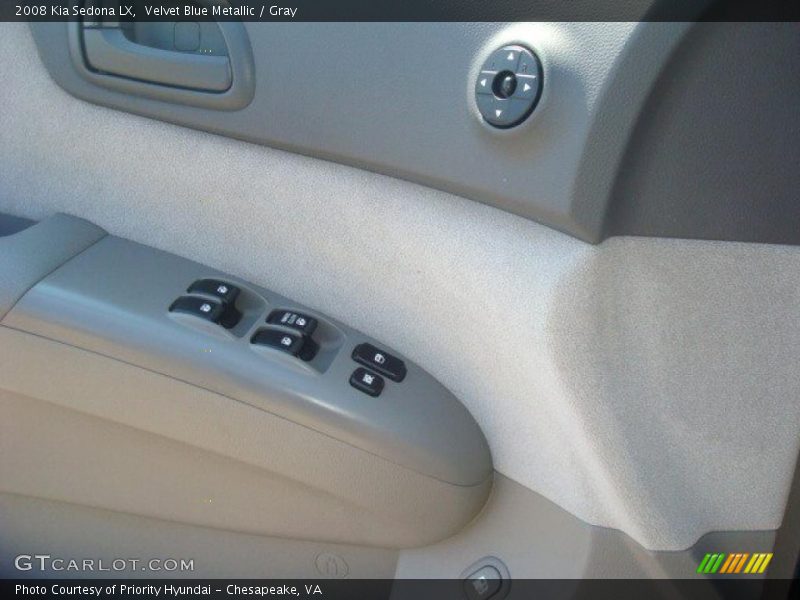 Velvet Blue Metallic / Gray 2008 Kia Sedona LX