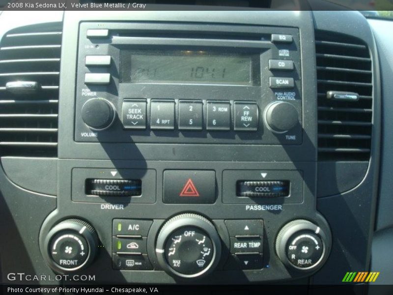 Velvet Blue Metallic / Gray 2008 Kia Sedona LX