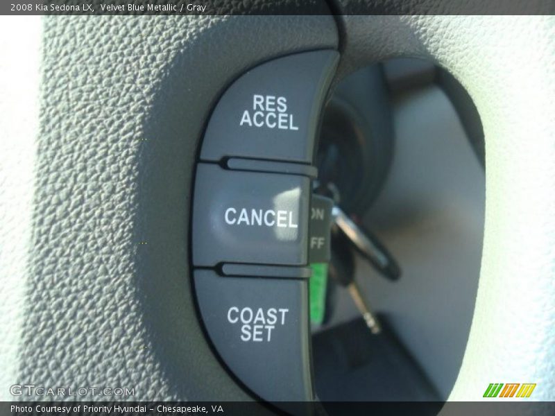 Velvet Blue Metallic / Gray 2008 Kia Sedona LX