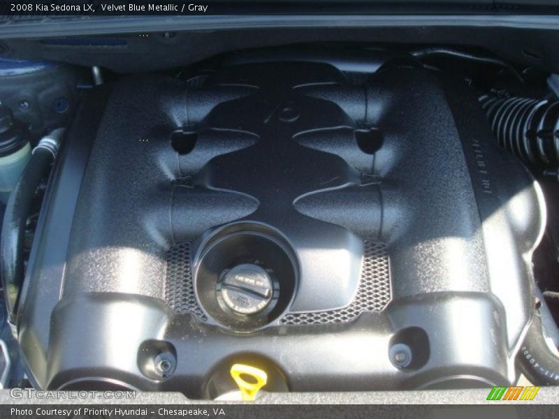 Velvet Blue Metallic / Gray 2008 Kia Sedona LX