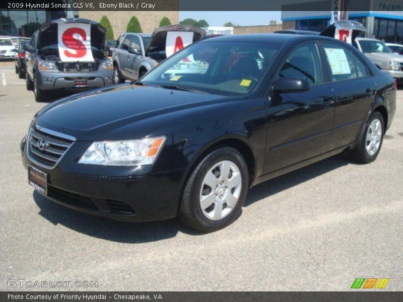 Ebony Black / Gray 2009 Hyundai Sonata GLS V6
