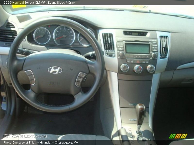 Ebony Black / Gray 2009 Hyundai Sonata GLS V6