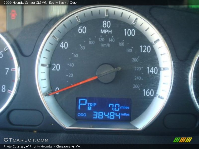 Ebony Black / Gray 2009 Hyundai Sonata GLS V6