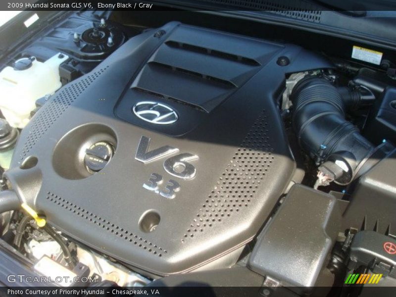 Ebony Black / Gray 2009 Hyundai Sonata GLS V6
