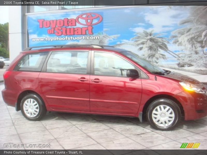 Salsa Red Pearl / Taupe 2006 Toyota Sienna CE