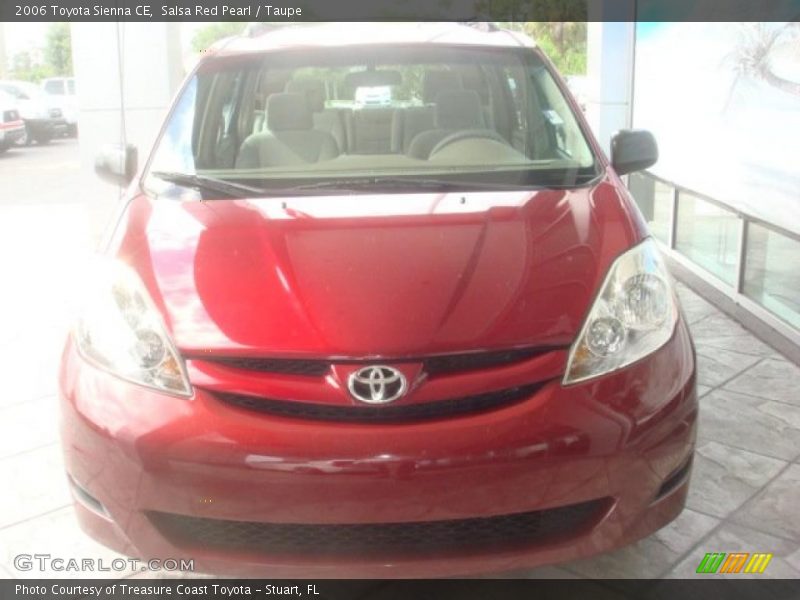 Salsa Red Pearl / Taupe 2006 Toyota Sienna CE