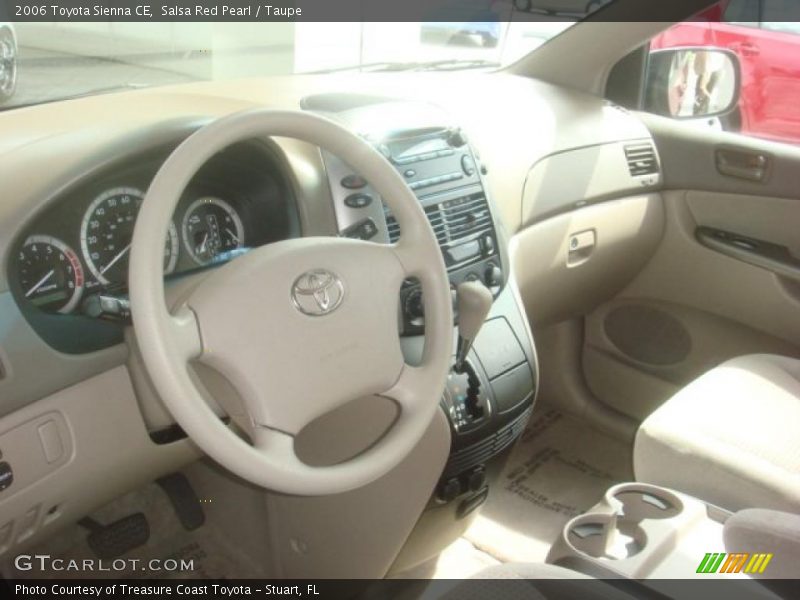 Salsa Red Pearl / Taupe 2006 Toyota Sienna CE