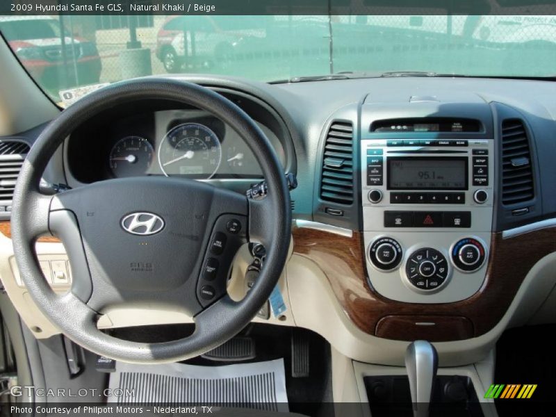 Natural Khaki / Beige 2009 Hyundai Santa Fe GLS