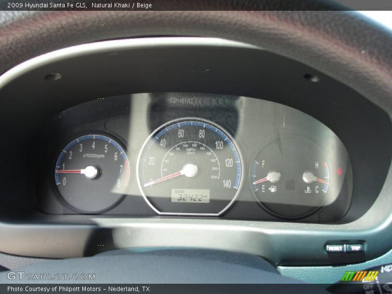 Natural Khaki / Beige 2009 Hyundai Santa Fe GLS